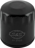 S&S Cycle 99-18 BT/2017+ M8/X-Wedge Black Oil Filter - 12 Pack