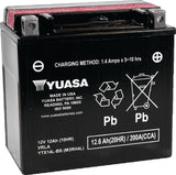 Yuasa YTX14L-BS Maintenance Free AGM 12-Volt Battery w/Bottle