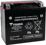 Yuasa YTX14H-BS High Performance AGM 12-Volt Battery w/Bottle